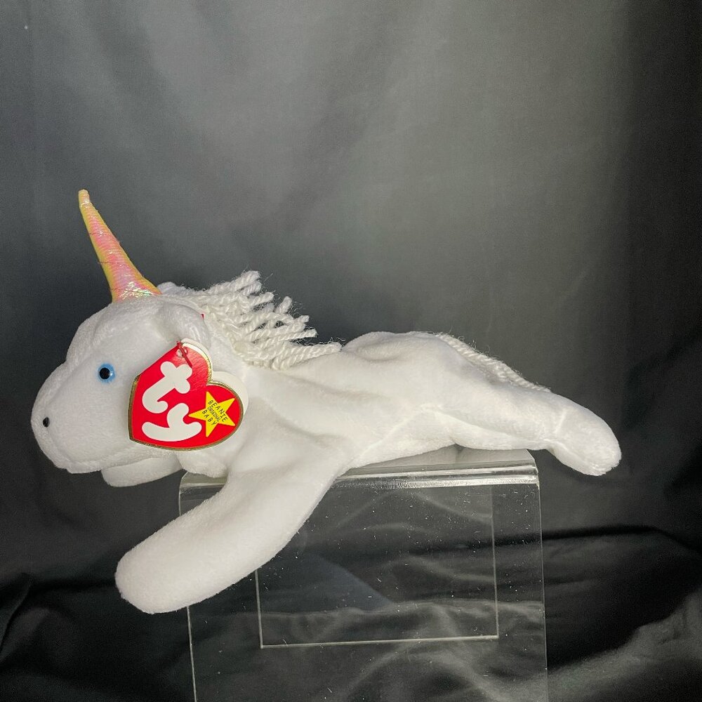RARE TY ORIGINAL BEANIE BABY MYSTIC THE UNICORN 1994 RETIRED W/TAG TRUE ERRORS